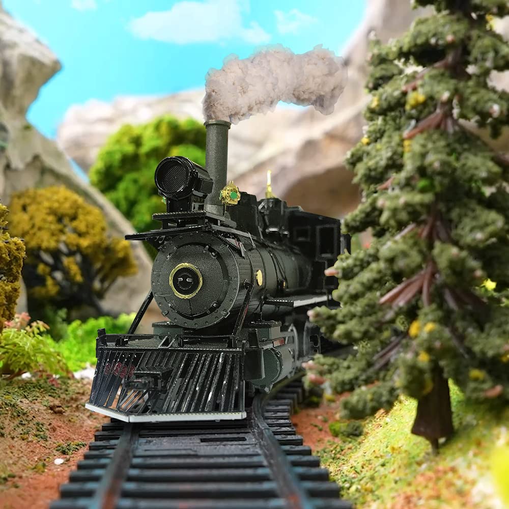Piececool 3D Puzzle for Adults, Mogul Steam Engine Steamer 3D Metal Model Building Kits Challenging Assembly Hobbies DIY Crafts Kits, Best Birthday Christams Gifts