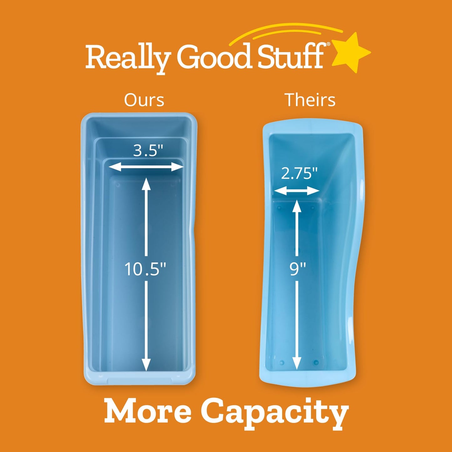 Really Good Stuff Durable Book and Binder Holder - Single Bin, Navy, 5.5" x 12.5" x 7.5", Classroom Organization, Storage Solution, Sturdy and Versatile
