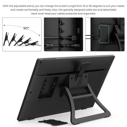 Drawing Tablet with Screen XPPen Artist 22 2nd Computer Graphics Tablet 122% sRGB with Tilt Function Battery-Free Stylus Adjustable Stand, 21.5inch Pen Display Compatible with Windows PC, Mac, Linux
