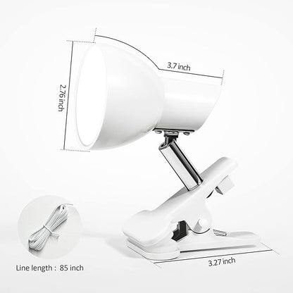 LED Small Clip Light,5W Super Bright Reading Light, 330° Rotation Lamp with Clamp on Desk/Table/Bed Headboard/Cupboard Home Lighting, Modern and Save Space Illumination Powerful bedroom Lamp White