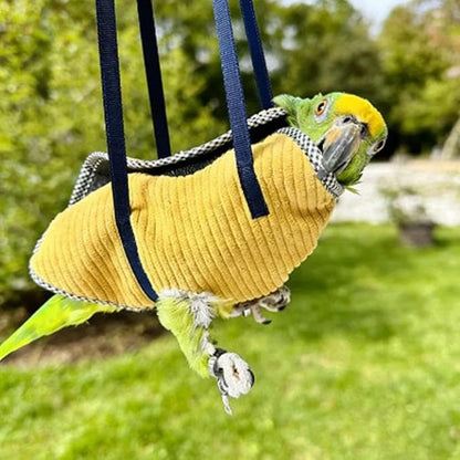 Bird Travel Carrier, Portable Bird Bag with Escape Resistant Outdoor Harness Vest for Small Medium Parrots, Cockatiel, Budgie, Ideal for Travel and Outdoor Adventures (S) (7cm)
