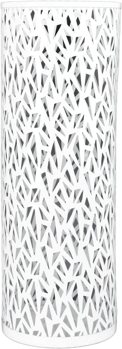 Umbrella Stand Rack, 5.91 * 16.54" Metal Hollowed Freestanding Cylinder Umbrella Holder Organizer Bin for Home Hotel Office Entryway