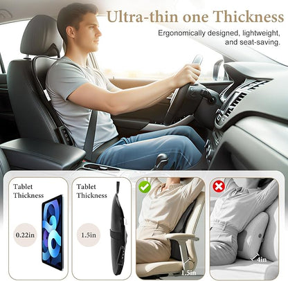 Wireless Shiatsu Neck and Back Massager with Heat,3D Kneading Up & Down Rolling for Neck, Back,Shoulder Pain Relief,Portable Deep Tissue Massage Pillow for Home,Office,Car Use,Ideal Gift for Mom&Dad