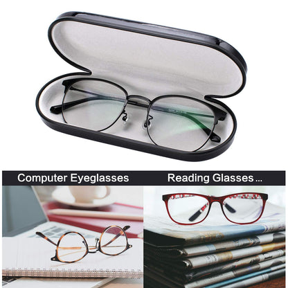 Vemiss Hard Shell Eyeglass Cases, Lightweight Portable Glasses Case for Women Men (2 Pack (Green, Yellow))