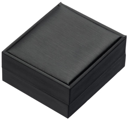 Giftop PU Leather Small Cufflink Box Jewelry Display Case (Black Pack of 3)