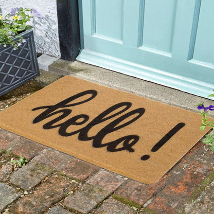Utaly Hello Door Mat Home Welcome Mats Outdoor Indoor Non-Slip Front Welcome Mat for Home Entrance Outside Entry, Yard, Floor, Patio 17"x 29"