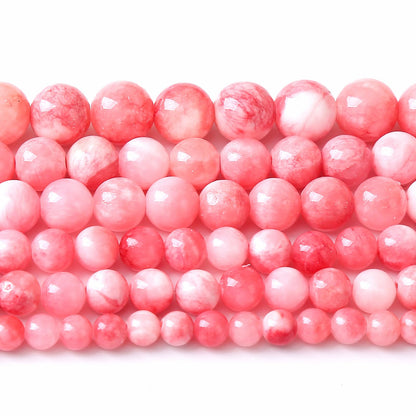 160PCS 4MM Pink Persian Jade Spacer Loose Beads for Jewelry Making DIY Bracelet Necklace 2 Strands