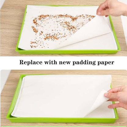 100 Sheets Bird Cage Liner Papers, Disposable Bird Cage Paper Liners, Cuttable Pet Animal Cages Cushion, Precut Absorbent Bird Paper for Bird Parrot Small Animal, 12.2'' X 17.3''