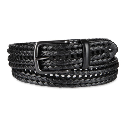 Columbia Men's Fully Adjustable Lace Braid Belt, Black, Small