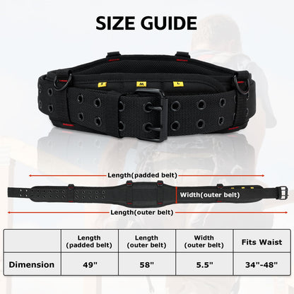 MELOTOUGH Tool Belt with Suspenders Electrician Tool Bag Suspenders Framers Combo Apron Tool Belt Construction Tool Pouch Suspenders Heavy Duty Carpenter Suspension Rig(RED)