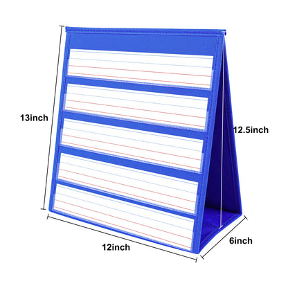 EAMAY Reading Specialist Multipurpose Table Top Pocket Chart (12W*13L, Blue)