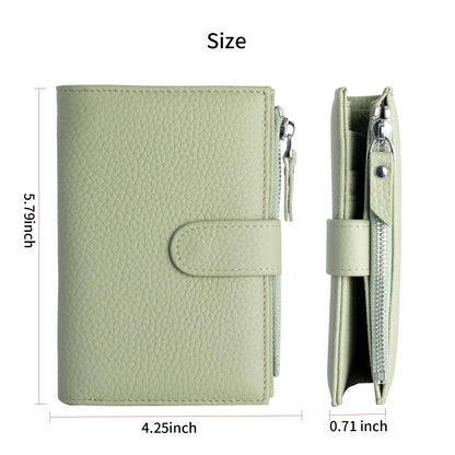 ilovever Passport wallet and Card Slot Combo RFID Blocking Slim Leather Travel Passport Wallet for Men and Women with Zippered Coins Pocket Passport holder, Light Green