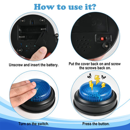 Faburo 8pcs Buzzers for Trivia Games, Game Show Buzzers Buttons with 4 Lights Color and 4 Sounds, Answer Buzzer for Jeopardy Buzzer, Family Feud Game, Classroom Must Have, Games Night