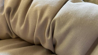 Organic Cotton Canvas Dog Bed: Removable Cover, Natural Fill - Made in USA (Gray, XX Large 50" x 8" inches)