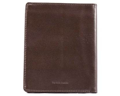 Big Skinny Men's Hipster Leather Bi-Fold Slim Wallet, Holds Up to 40 Cards, Brown