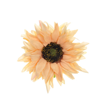 SUQ I OME 2 Pack of Rustic Big Diameter 7.08inch Artificial Sunflower Curtain Clips Curtain Tiebacks Accessory Curtain Holder Curtain Holdbacks for Home Office Decoration,Light Yellow