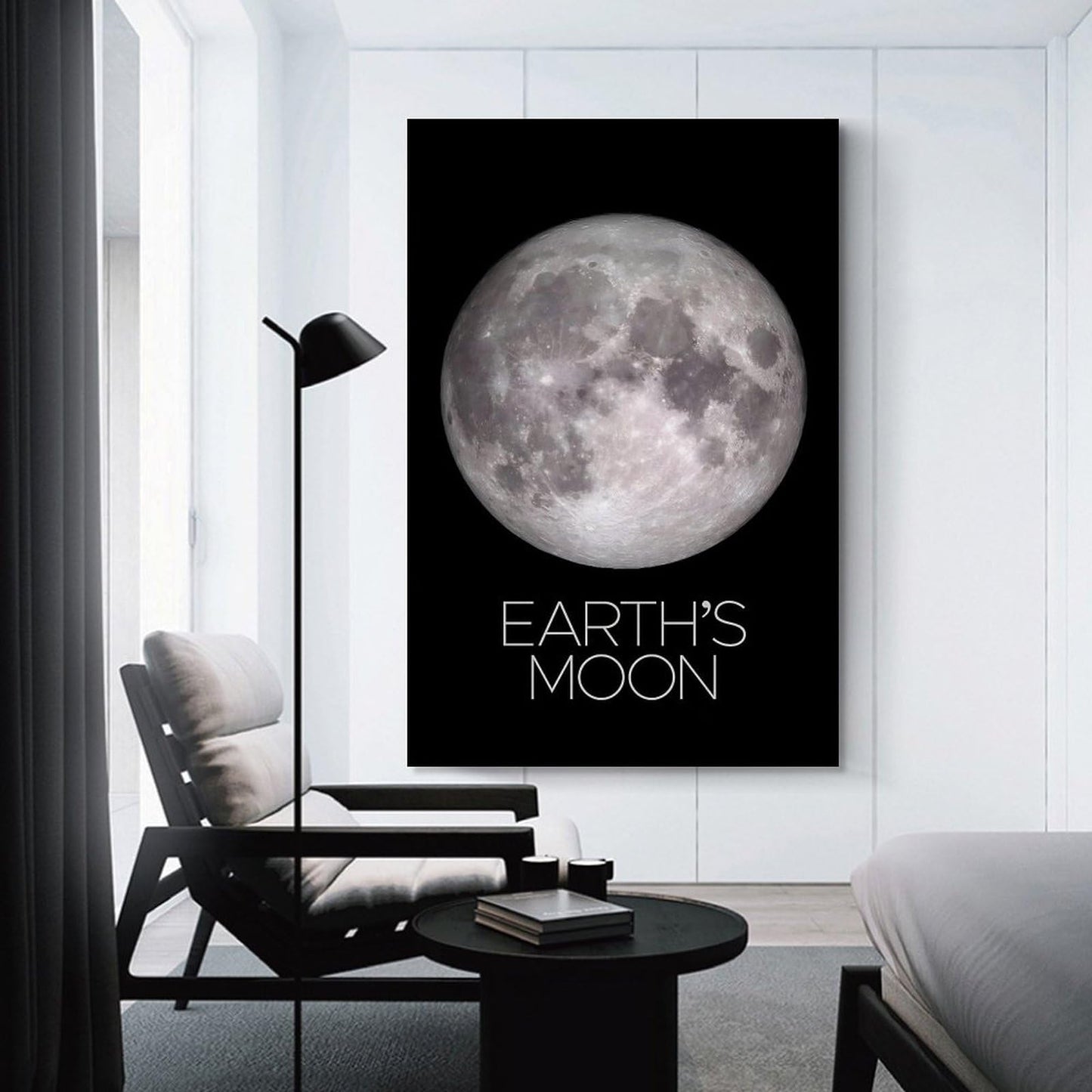XIAOLOUTINYU Solar System Canvas Wall Art - Moon Planet Space Poster for Kids Room Bedroom Classroom, STEM Educational Astronomy Decor, Science Gift for Boys Girls Teens, 12x18 Inch Unframed