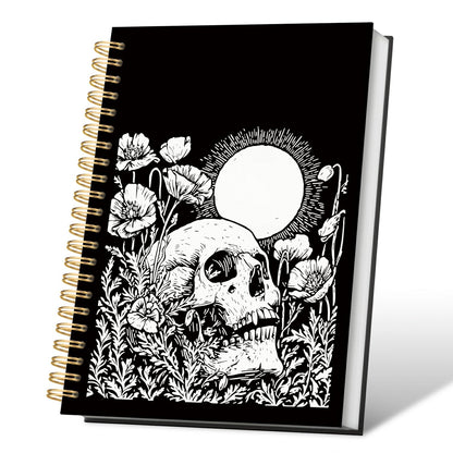 VONTP Goth Skull Spiral Notebook Journal for Office Supplies, 5.5x8.3