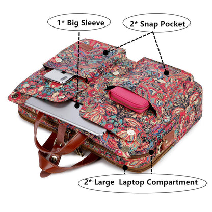 Baosha Multicoloured 17inch Laptop Computer Bag Messenger Bag Briefcase for Women BC-07 (HS)