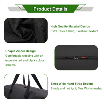 Cover Geny 24" Grill Tool Organizer, BBQ Tool Storage Bag - Heavy-Duty Storage Bag Waterproof 600D Oxford, Folding Design Gift for Camping, Tailgates, Outdoor BBQ Parties (24" Lx8 Wx8 H)