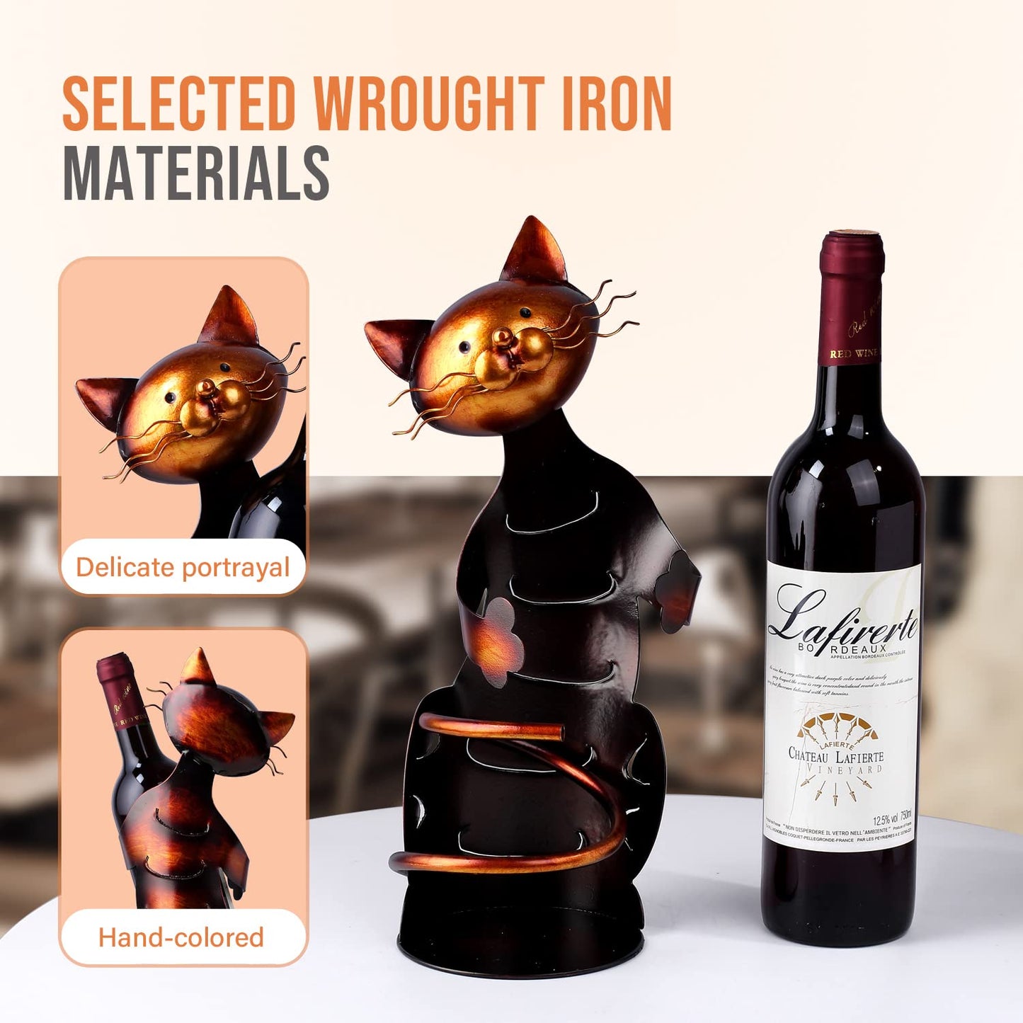 Drincarier Cat Decor Wine Holder Wine Rack Wine Bottle Holder Wine Cat,Gift for Halloween and Christmas,Cat Gifts for Cat Lovers………