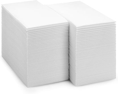 100-Pack BloominGoods Disposable Bathroom Napkins | Linen-Feel Guest Towels |