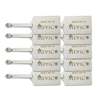 Set of 10, Wedding Favors, Mexico Destination Wedding Luggage Tag, Wedding Gift for Guests, Traveler Gift