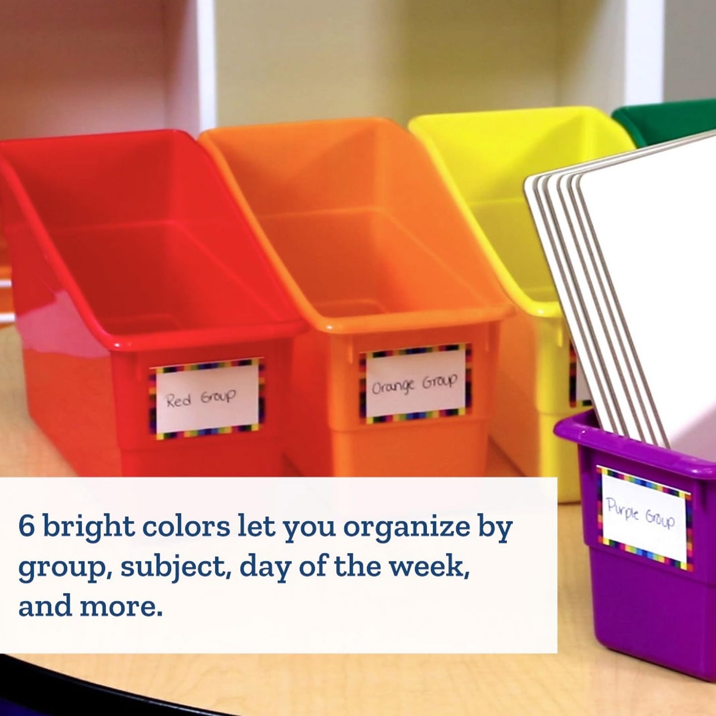 Really Good Stuff Durable Book and Binder Holders - 12 Pack - Ideal for Narrow or Vertical Storage Needs - Book, Magazine, File Folder, and Binder Holders - Classroom Organization Made Easy