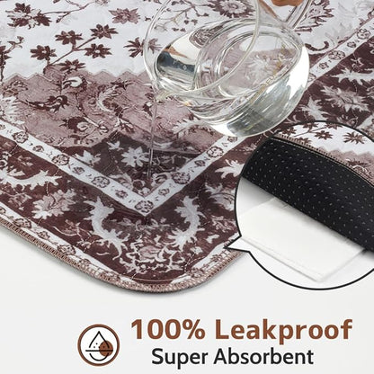 Washable Pee Pads for Dogs, 2 Pack Reusable Puppy Training Pads 72"x72" Super Absorbent Waterproof Dog Training Pads, Non-Slip Potty Pads, Whelping Pads Litter Mat Light Brown Medallion