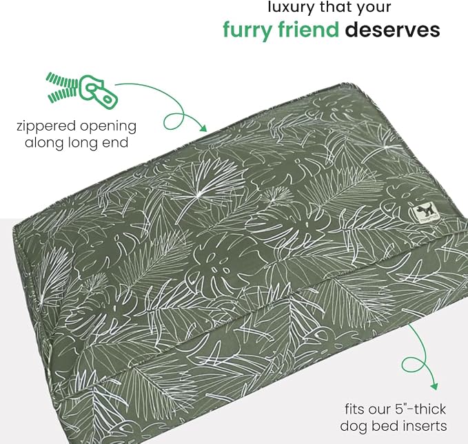 Molly Mutt Panama Dog Bed Duvet Cover, 100% Cotton Canvas Cover for Dog, Puppy, or Cat Bed, Durable, Washable, and Free of Harmful Chemicals, Medium/Large, 27"x36"x5"