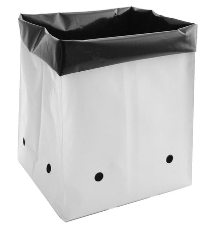 Viagrow Grow Bags Thick Plastic Grow Bags for Potting, Seedlings, Rootings, 3 Gallon 50 Pack, White