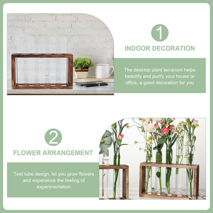 FOMIYES Hydroponic Test Tube Vase Large Glass Planting Container for Water Plants, Glass Terrarium Planter for Home Décor and Indoor Greenery