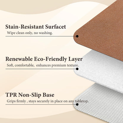 Vinyl Placemats Set of 6-12x17 Inch - Heat Resistant Washable Place Mats Waterproof Non-Slip Wipeable Table Mats for Dining Table Decor, Indoor/Outdoor Plastic Mat
