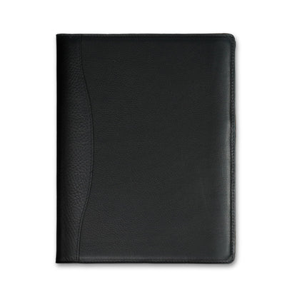Full-Grain Leather Legal Padfolio – Slim 8.5x11" Portfolio with Pen Holder & Card Slot – Personalized Gift for Professionals, Grads, Lawyers & Creatives (Marshall - Dymnos Black)