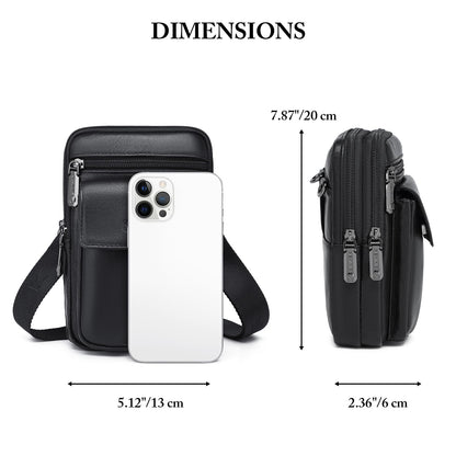 ZZNICK Genuine Leather Cell Phone Holster with Belt Loop