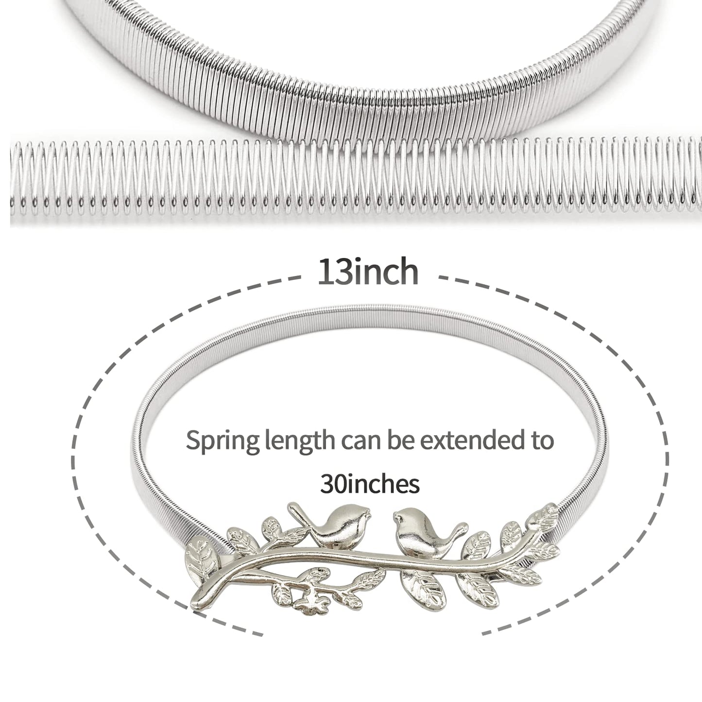 4Pack Curtain Tiebacks Aluminum Alloy Spring Design Curtain Holdback Leaf Carving Design Curtain Ties for Drapes Curtain Ties Backs Curtain Modern Style Curtain Holdback Decor (Silver Bird)