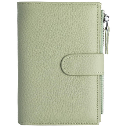 ilovever Passport wallet and Card Slot Combo RFID Blocking Slim Leather Travel Passport Wallet for Men and Women with Zippered Coins Pocket Passport holder, Light Green