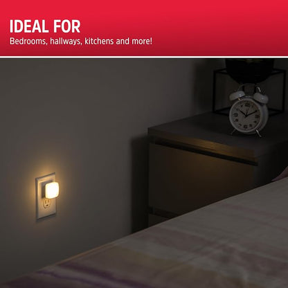 Energizer Night Lights Plug into Wall, 4-Pack, LED Plug in Nightlight, Soft Warm White, Dusk to Dawn Sensor, Adults, Kids, Bedroom, Bathroom, Nursery, Hallway, Kitchen, ETL Safety Listed, 85623