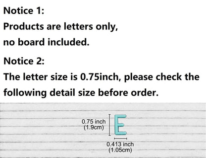 G GAMIT Felt Letter Board Letters Sets - Pre-cut 340pcs 3/4 Inch(0.75") Blue Letters with Canvas Bag(No Board Included)