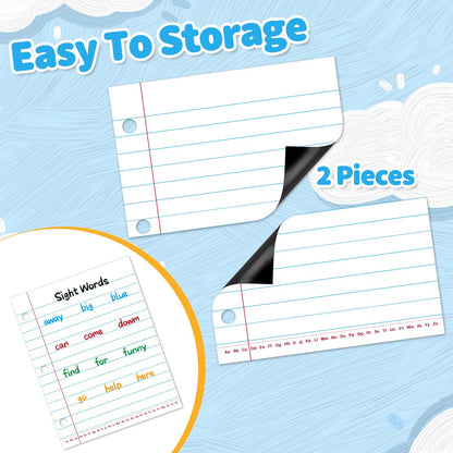PraxiKidy Giant Magnetic Notebook Paper,Dry Erase Handwriting Lined White Board Paper Teaching Supplies Chart Paper for Teacher Essentials Homeschool Elementary Classroom Must Haves, 21.7”x 17"