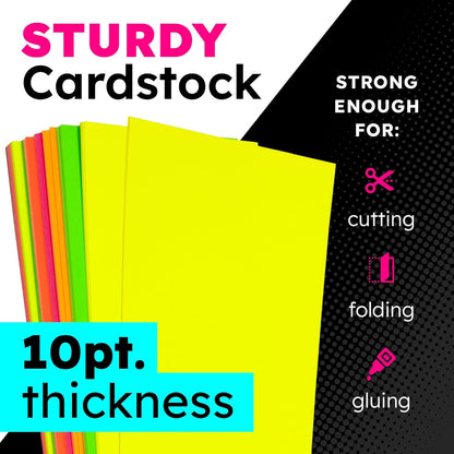Hygloss Medium Poster Board 11x14 - 25 Neon Red Single Color Poster Boards Bulk Pack - 10 Pt. Thickness Colored Poster Board Paper for Projects, Signs, Displays - Posterboard Multipack 11" x 14"