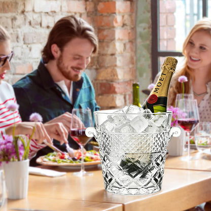 Whisquor Ice Buckets for Parties, 2-Liter Capacity, Durable Wine and Champagne Bucket, Perfect for Wine, Champagne or Beer Bottles, Perfect Ice Buckets for Parties, BBQs, Weddings, Picnics