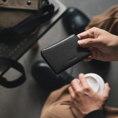 VULKIT Slim Minimalist Card Holder RFID Blocking Leather Credit Card Holder Front Pocket Wallet Magnetic Closure