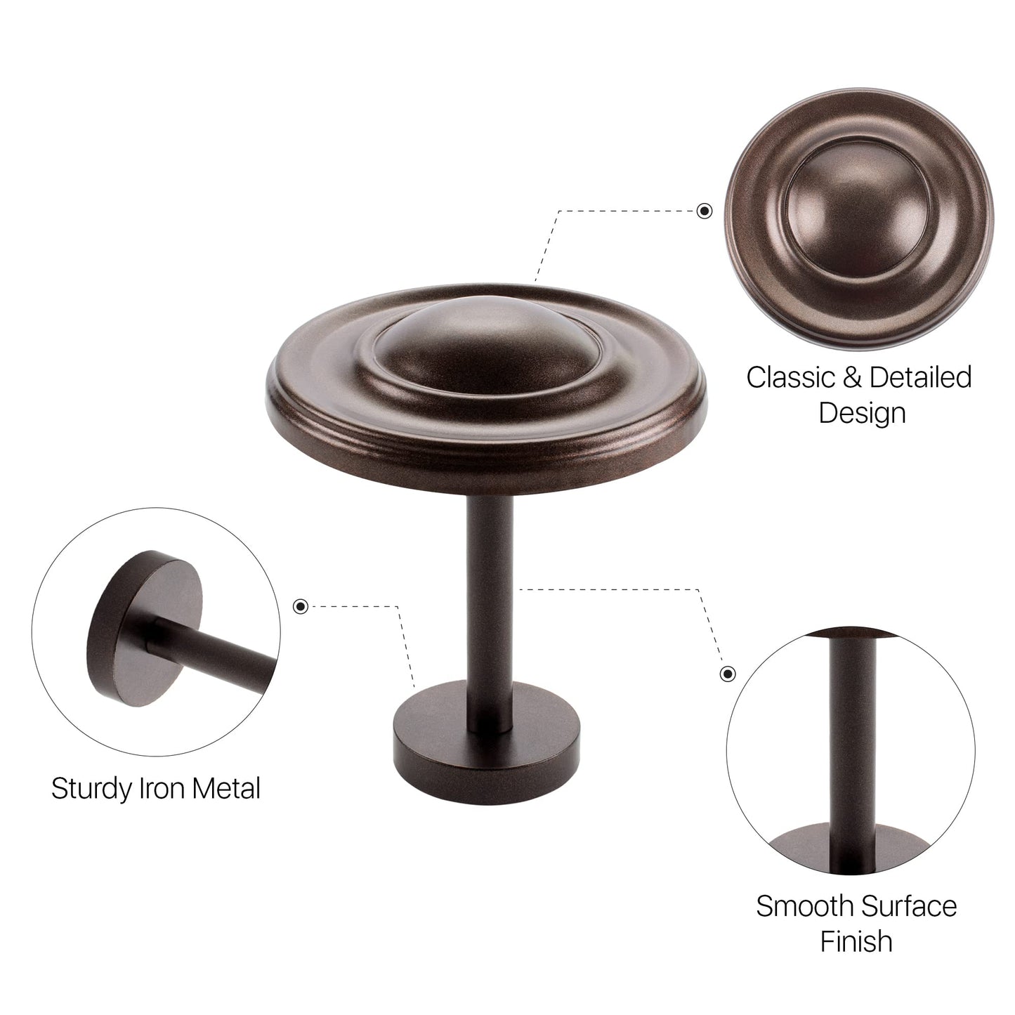 Deco Window Holdback/Curtain Tieback (Set of 2) Spin Medallion Brown Oil Rubbed