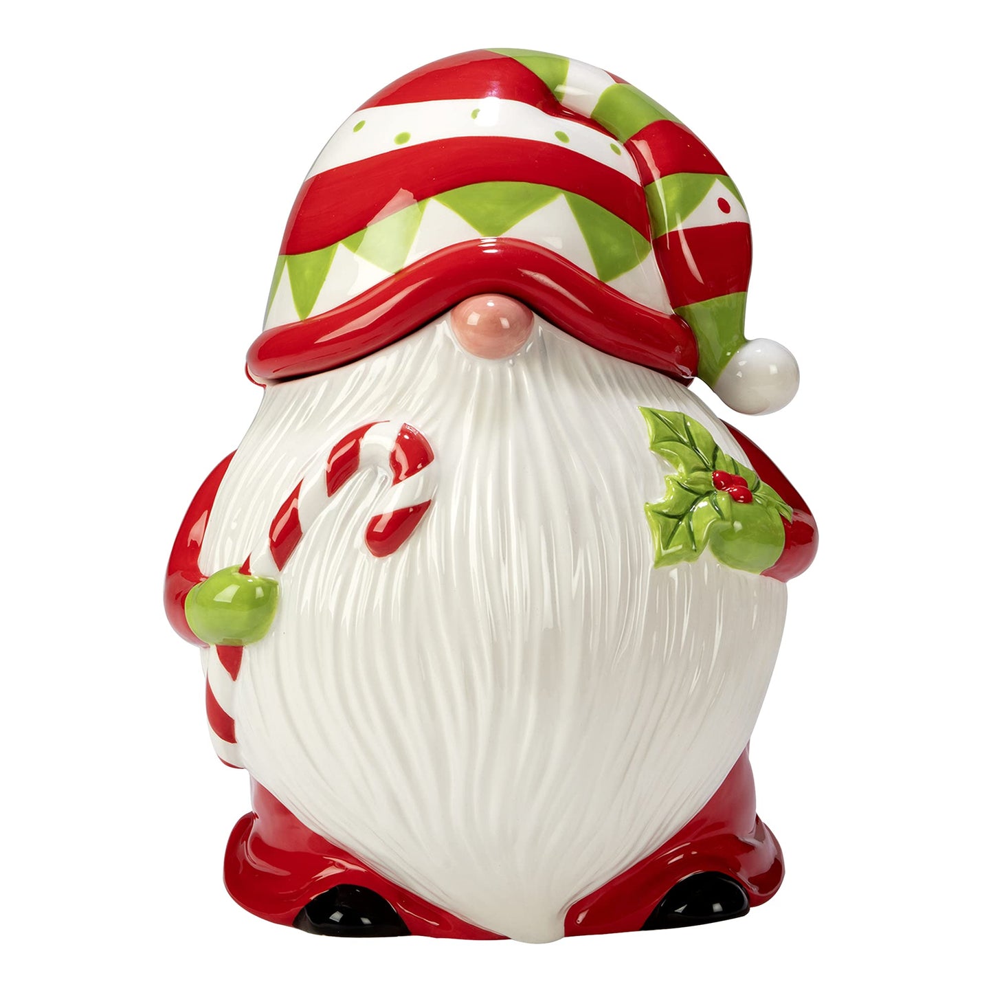 Certified International Holiday Magic Gnomes 3-D Cookie Jar, 64 oz.