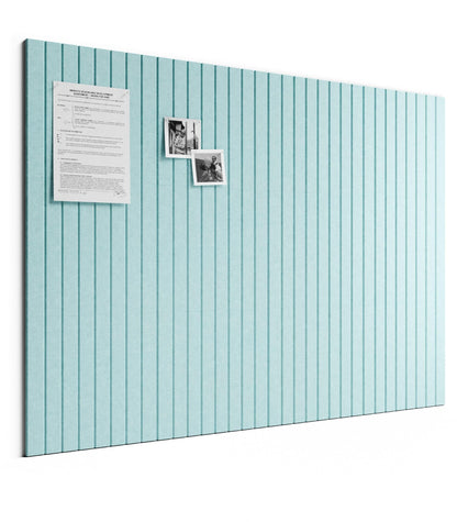 Bumusty Large Cork Board Alternative-48 x 36" Felt Bulletin Board Tiles, with 30 Pushpins, 70 Adhesive Tabs, Fine-Stripe 12-Pack, Cork Boards for Office Push Pin Board Felt Board-Aqua Blue