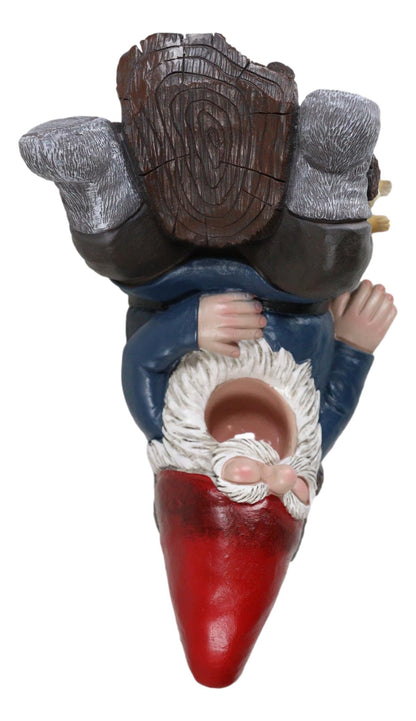 Ebros Gift Whimsical Festive Holiday Novelty Tipsy Drunk Mr Gnome Sleeping in Forest Near Squirrel Wine Bottle Holder Rack Caddy Stand Figurine As Kitchen Dining Bar Countertop Decorative Accent
