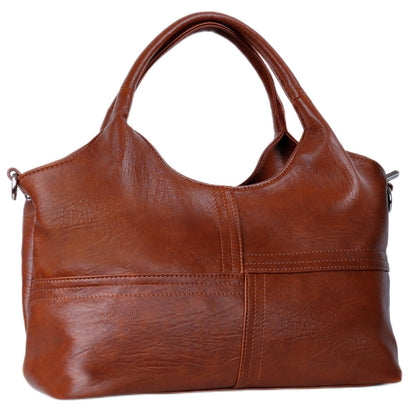 KOGTLA Vegan Leather Purses for Women with Detachable Satchel Strap, Ladies Handbags, Tote Hobo Bags with Top Handle Brown