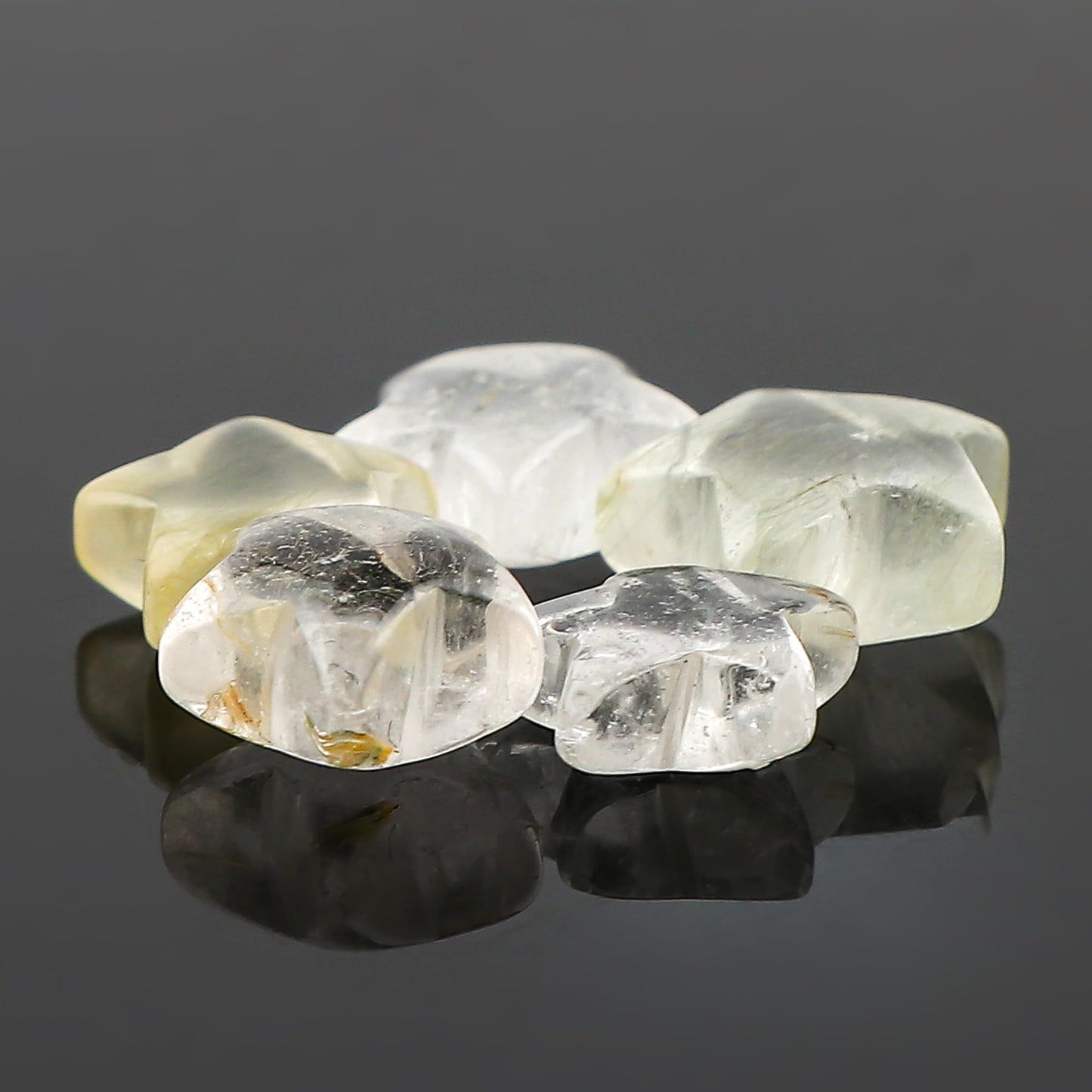 CRYSTALINES 5pcs, Wholesale Natural Golden Rutiled Quartz Gemstones, Bulk Star Shape Stones, Assorted Loose Supply, DIY Craft-Jewelry Making, Chakra Healing Crystals, Gem Collection, 10-12mm
