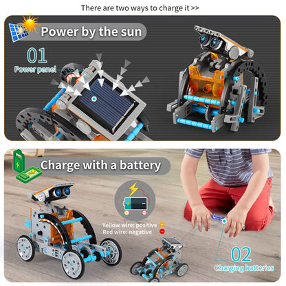 Lucky Doug Solar Power Robot Building Kits Toys for Boys Girls Ages 8-13, STEM Kit Gifts for Kids 8 9 10 11 12 13 Years, DIY Educational Science Building Robotic Set Gifts for Teenagers